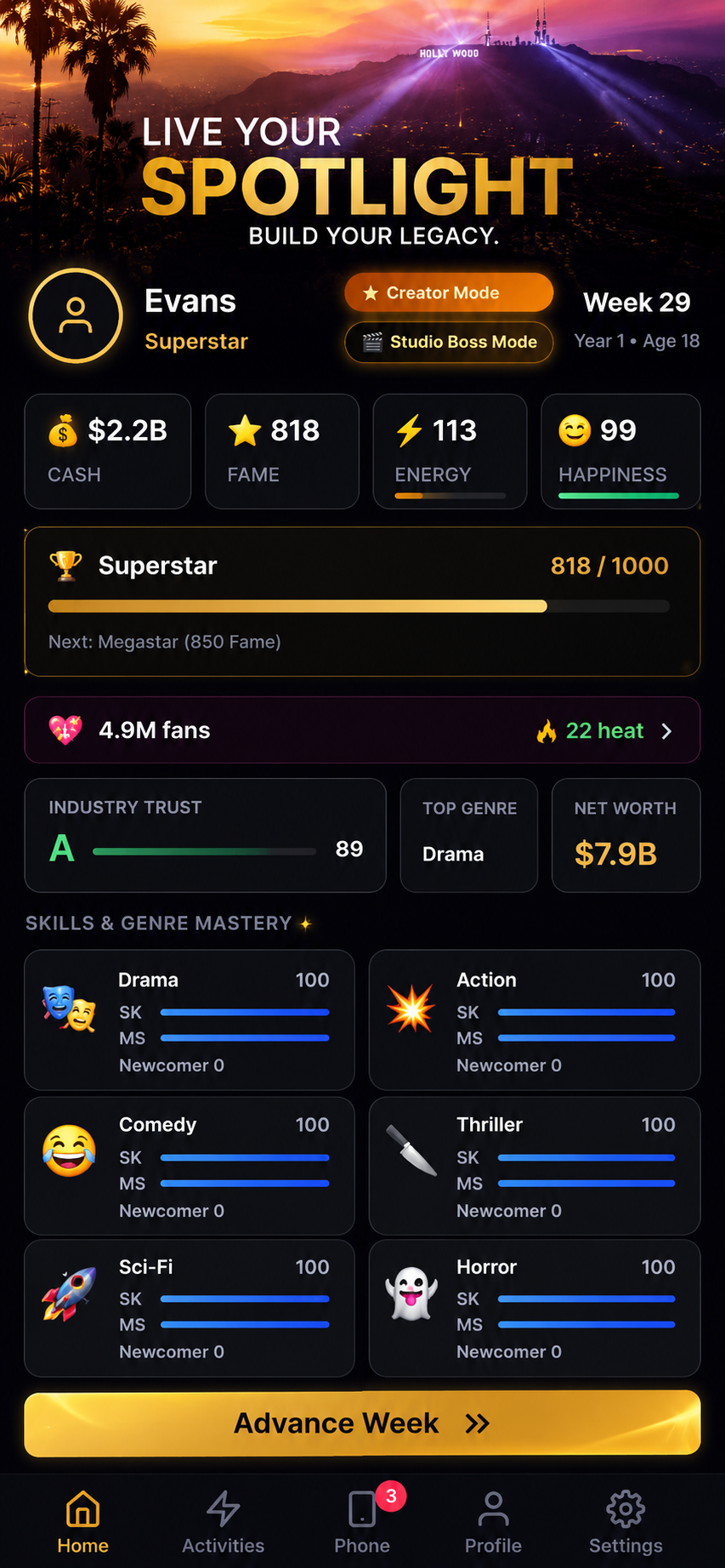 Starlight game screenshot